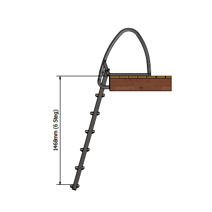 Uimaportaat 150 cm, taitettava KZN, 6-askelmaa. Sisältää nostovivun! - Image 10